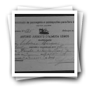 Pedido de passaporte de António Marques
