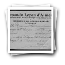 Pedido de passaporte de Manuel Coimbra