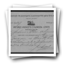 Pedido de passaporte de António Pais de Loureiro