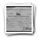 Pedido de passaporte de  Joaquim da Cunha